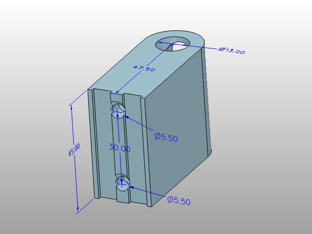 Ikea Tertial lamp mount for 2020 V-slot profiles