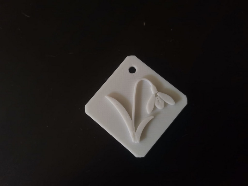 Snowdrop flower pendant - Martisor cu ghiocel
