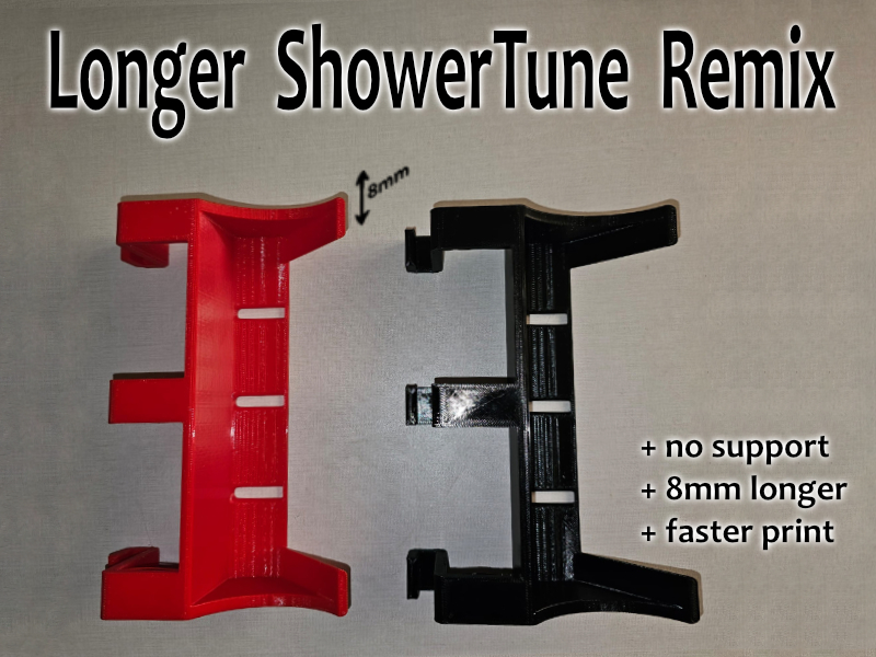 Longer ShowerTune - No Support Shower Phone Holder