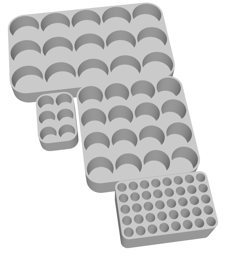 Customizable Vial Rack + Lid / Holder / Organizer