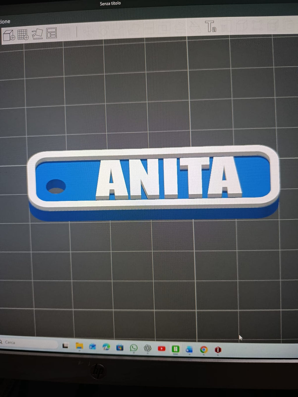 Portachiavi con nome multicolore con AMS
