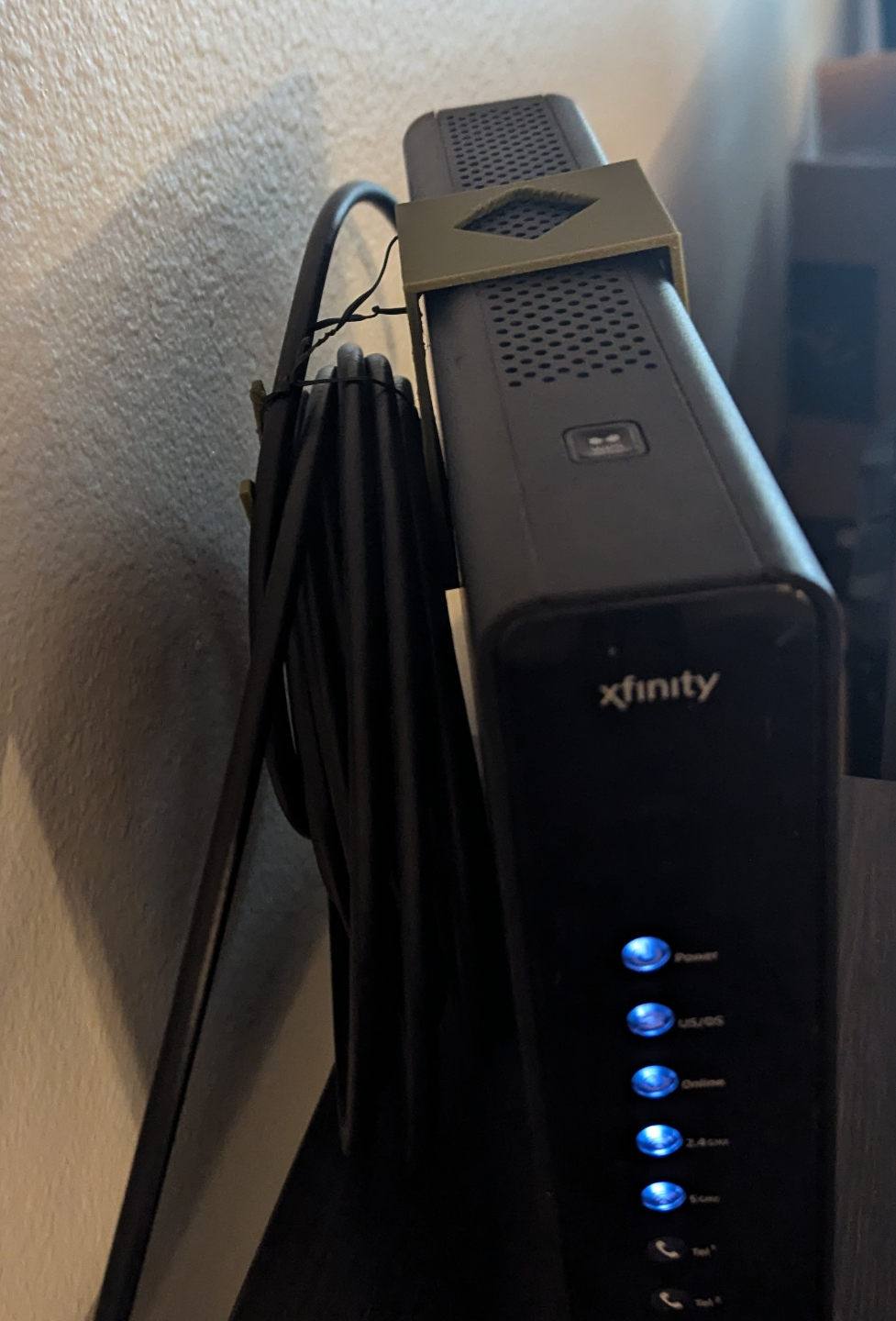 cabel holder for xfinity router