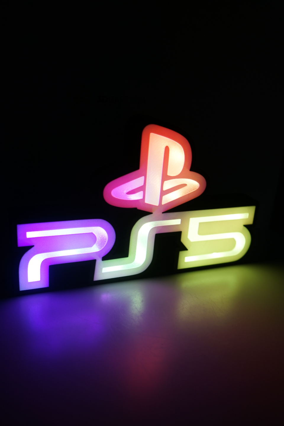 Logo Playstation 5 with LED's