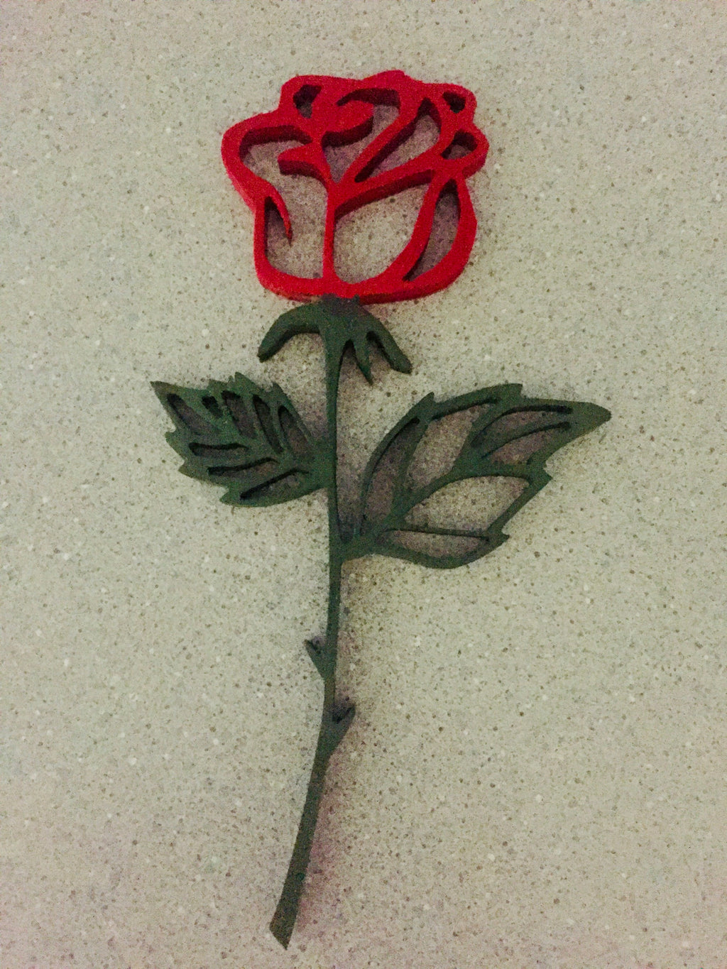 Simple multi coloured rose
