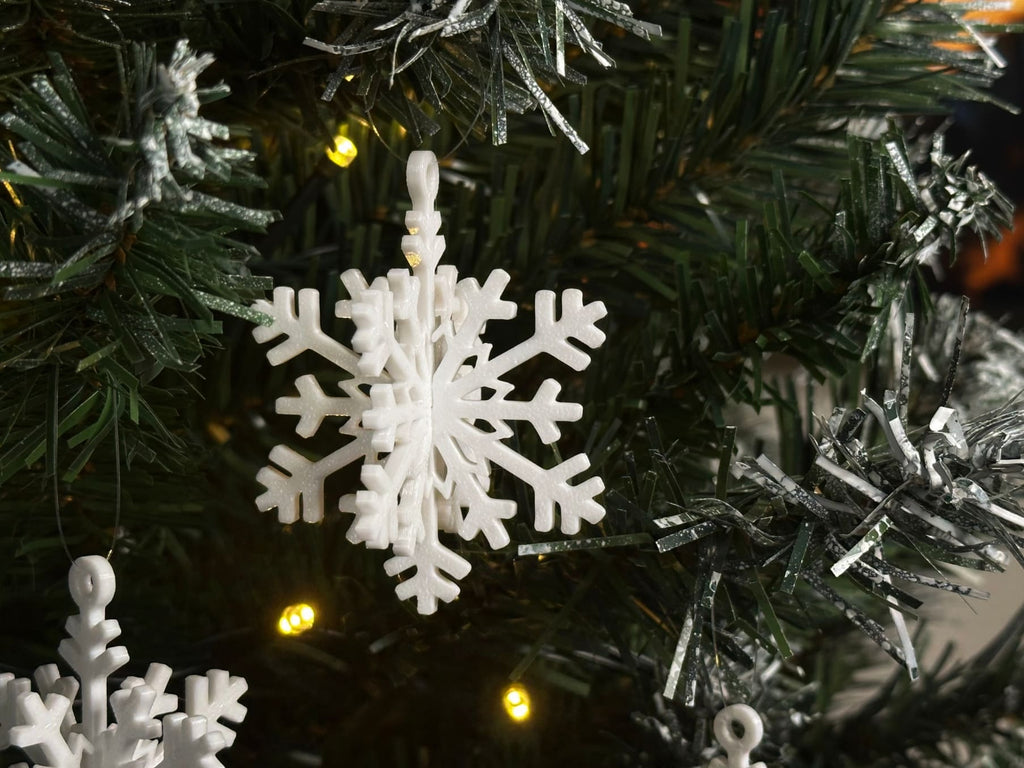 3D Snowflake Puzzle. Snap-Fit New Year's decor