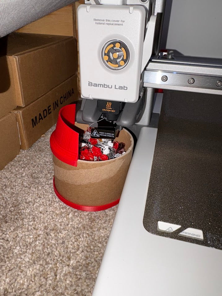Cardboard Spool Purge Bucket