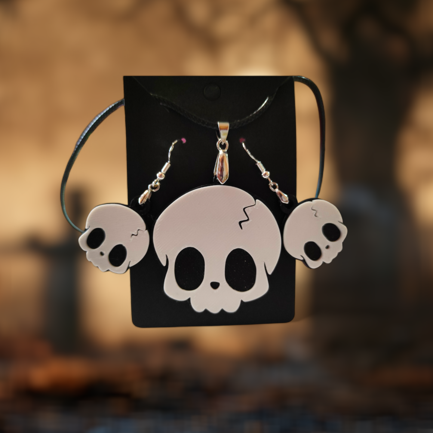 Cute Skull - Earrings and Necklace