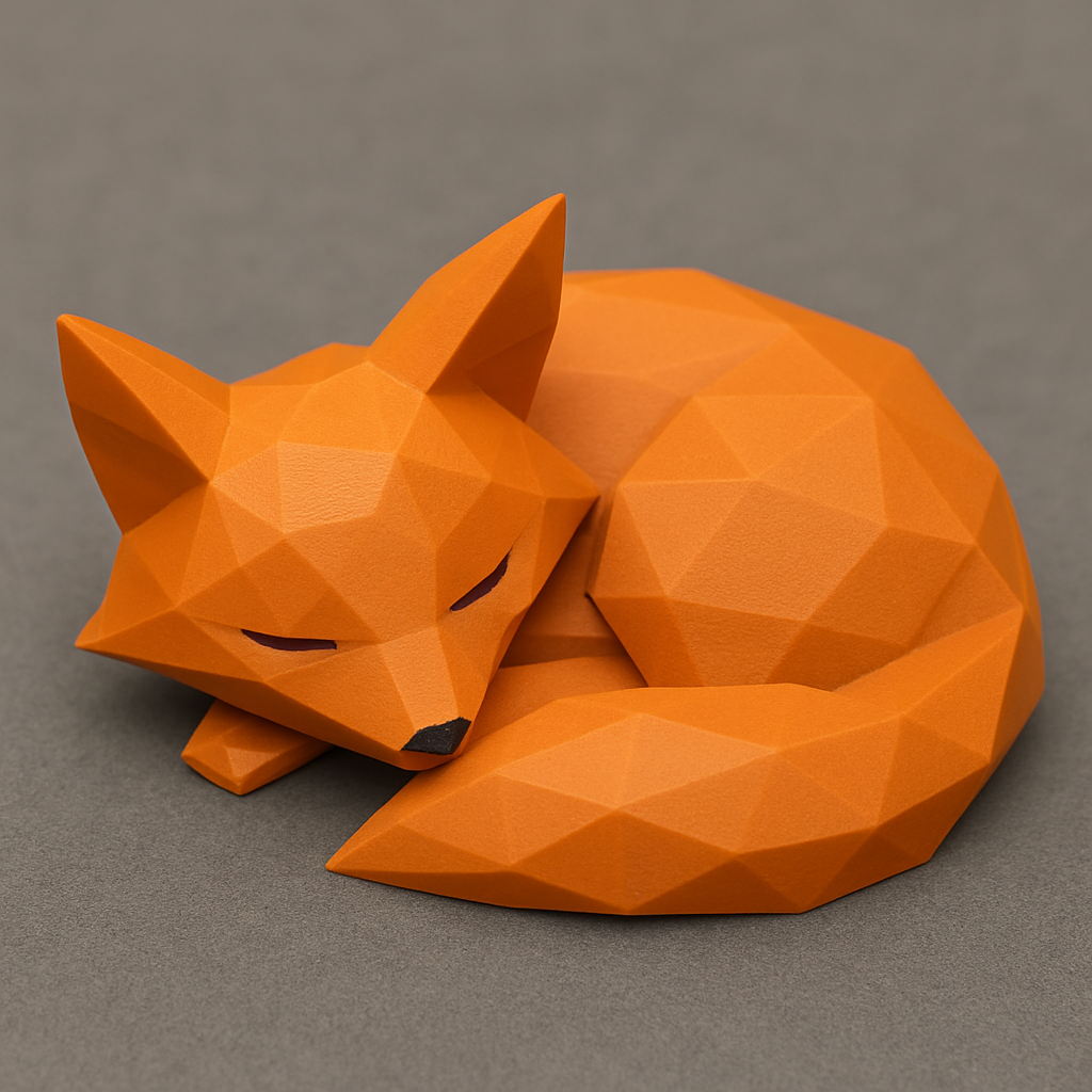 Dreaming Fox – Low Poly Charm