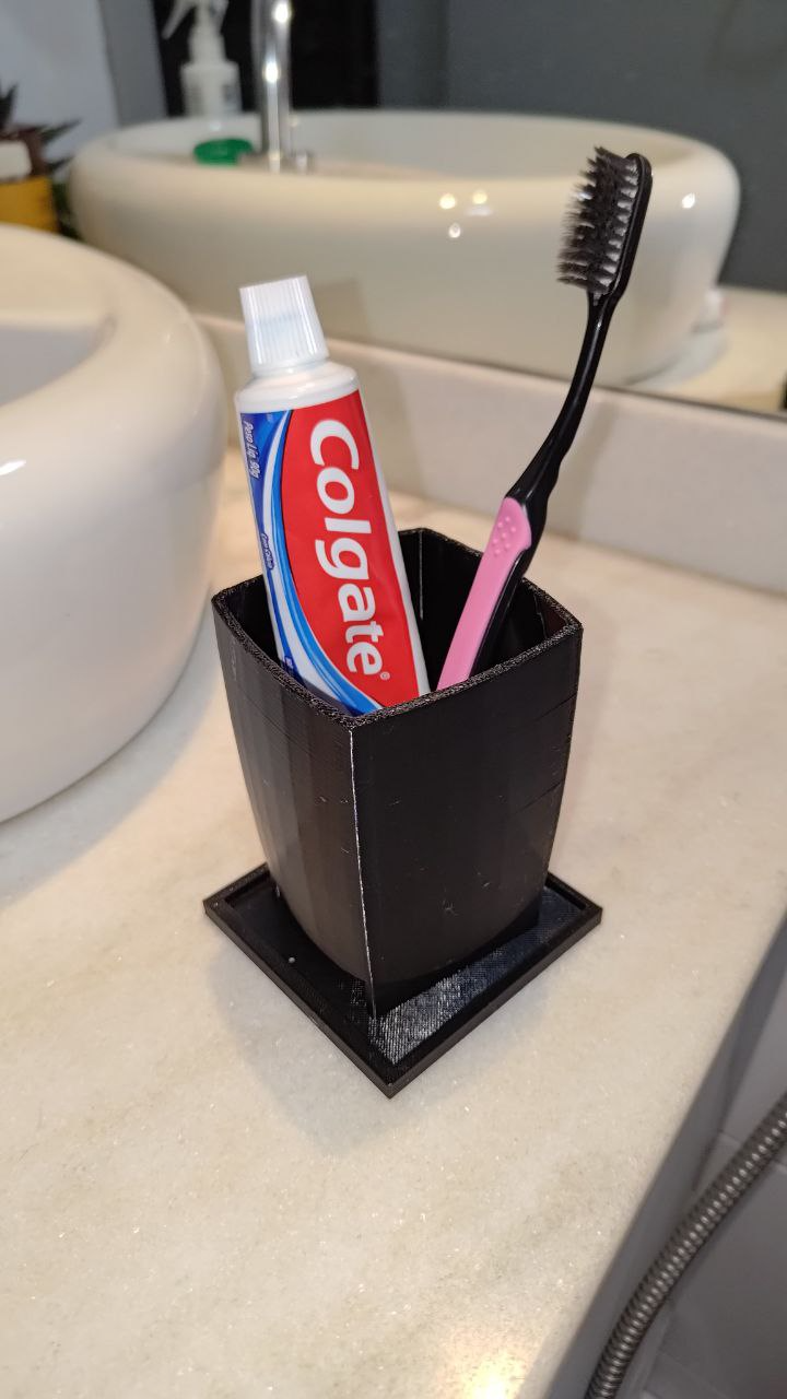Toothbrush Holder Cup w/ drain holes - No Supports