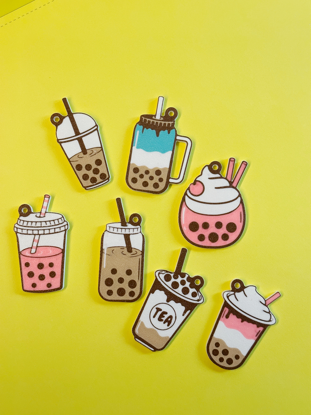 KEYCHAINS BUBBLE TEA WITH COMMERCIAL LICENSE