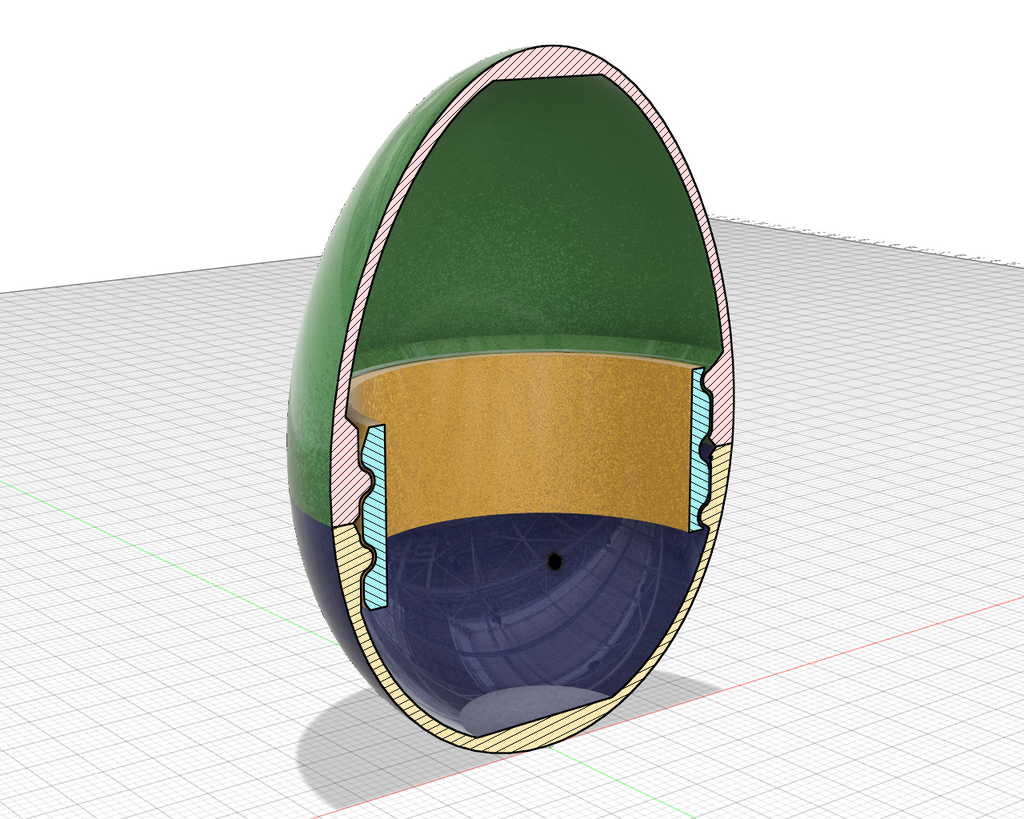 Hollow Easter Egg (Threaded)