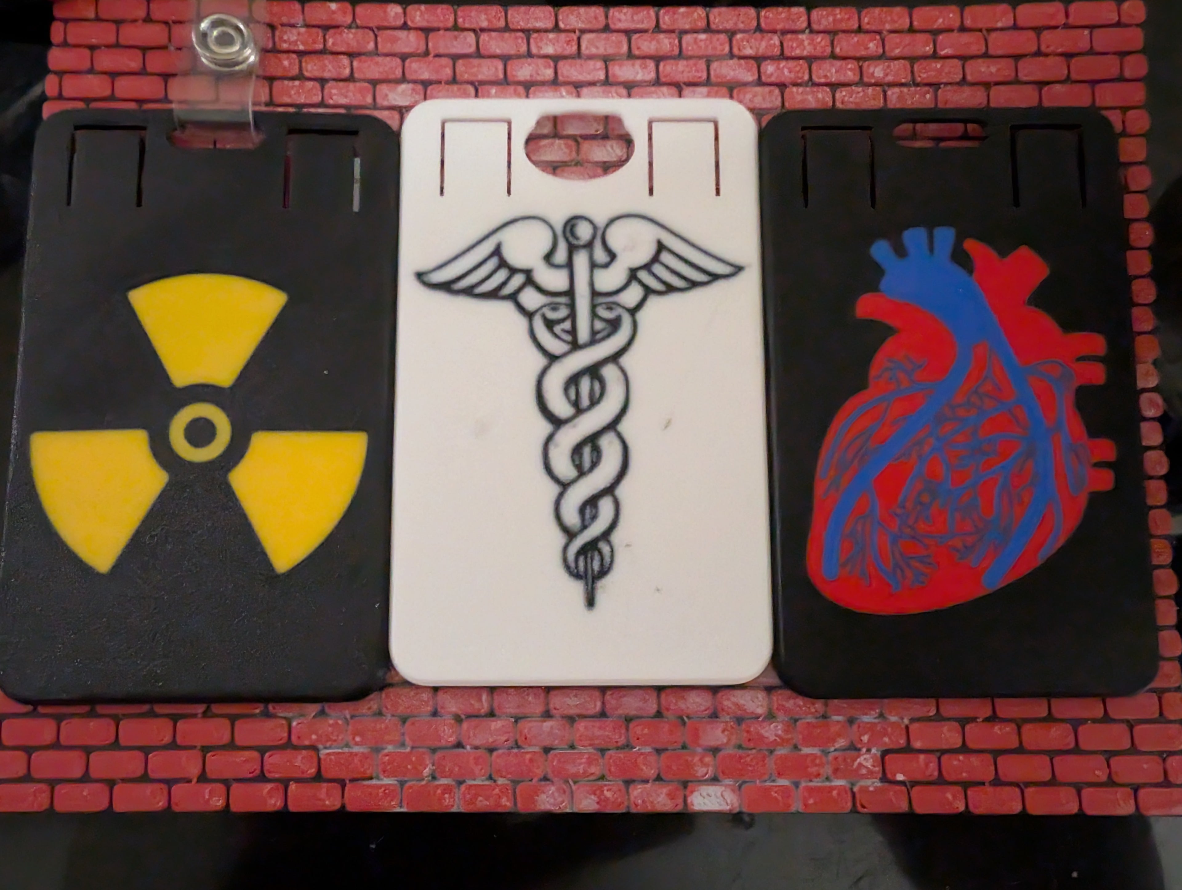 Radiation, Heart and Caduceus Badge Holder