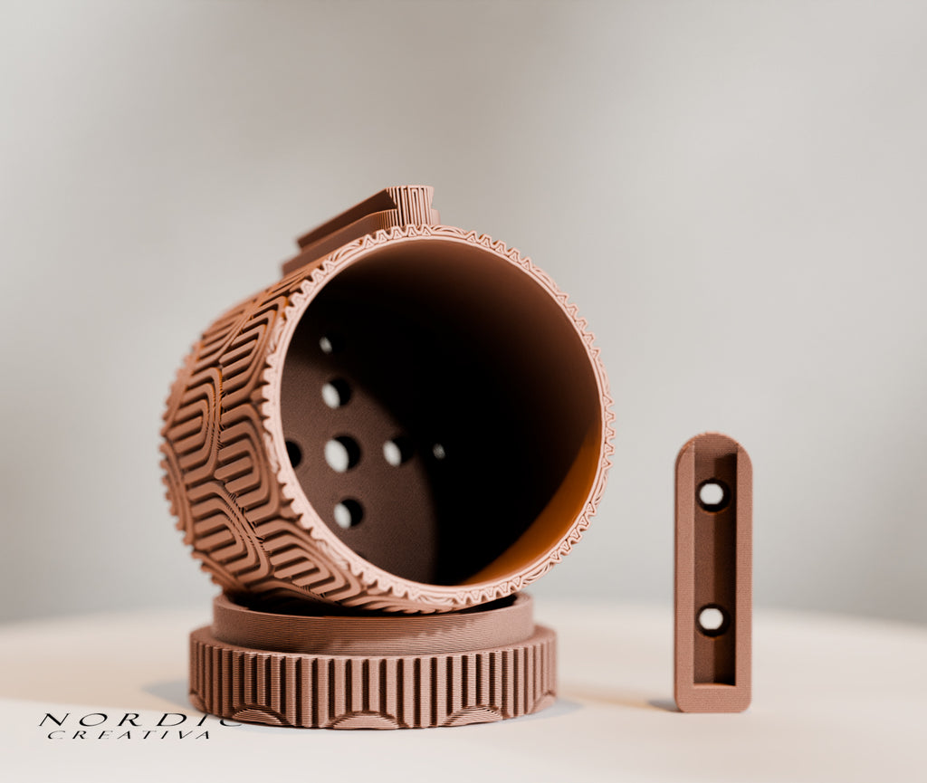Arc Textured Wall Planter - Art Deco