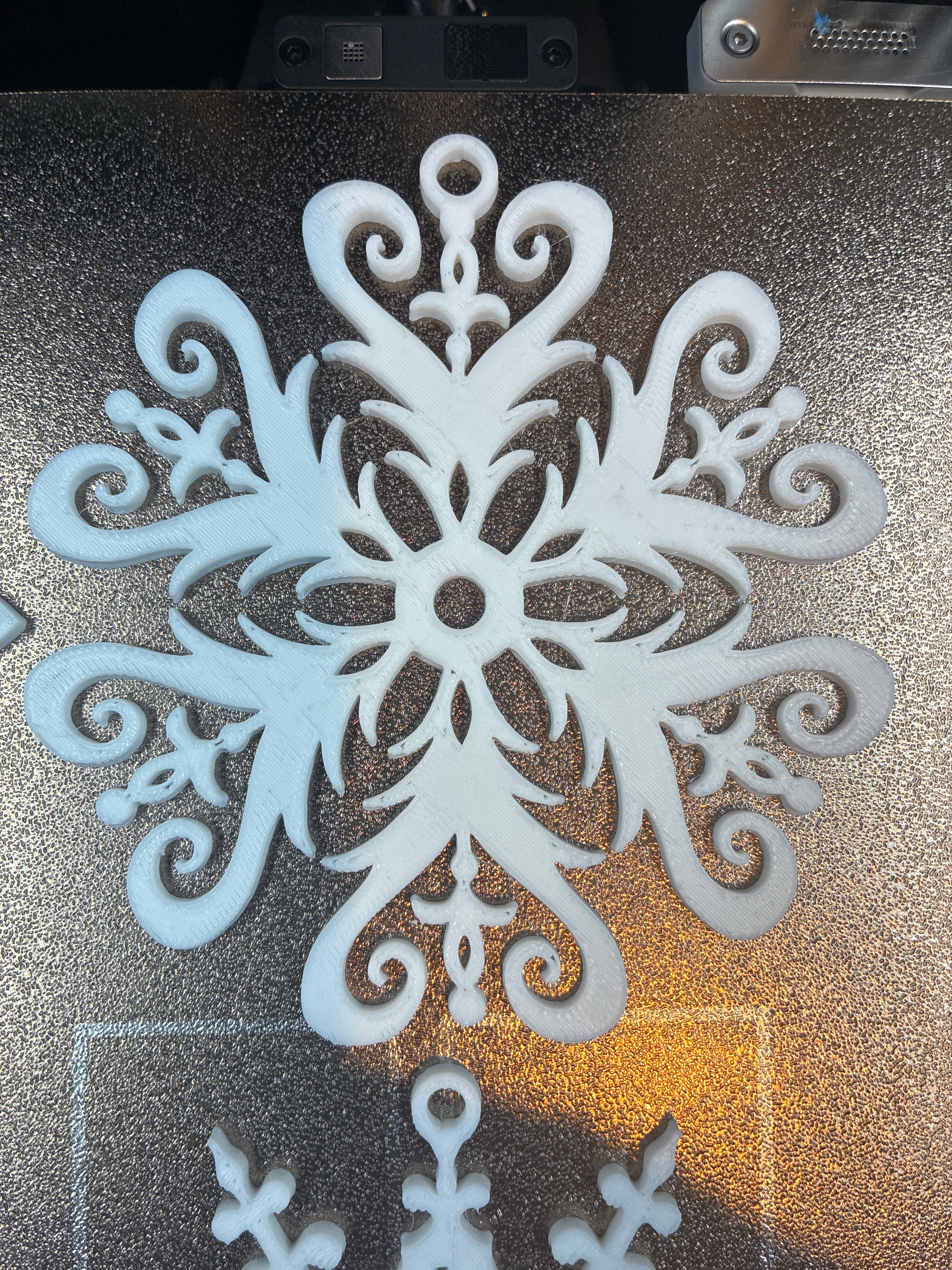 Christmas tree snowflake decorations
