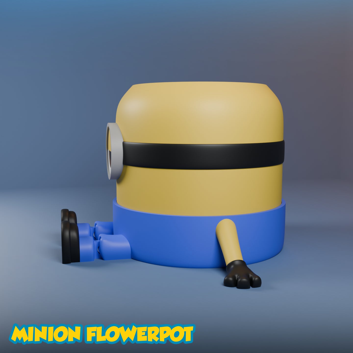 Minion planter, multicolored and in parts, flexi