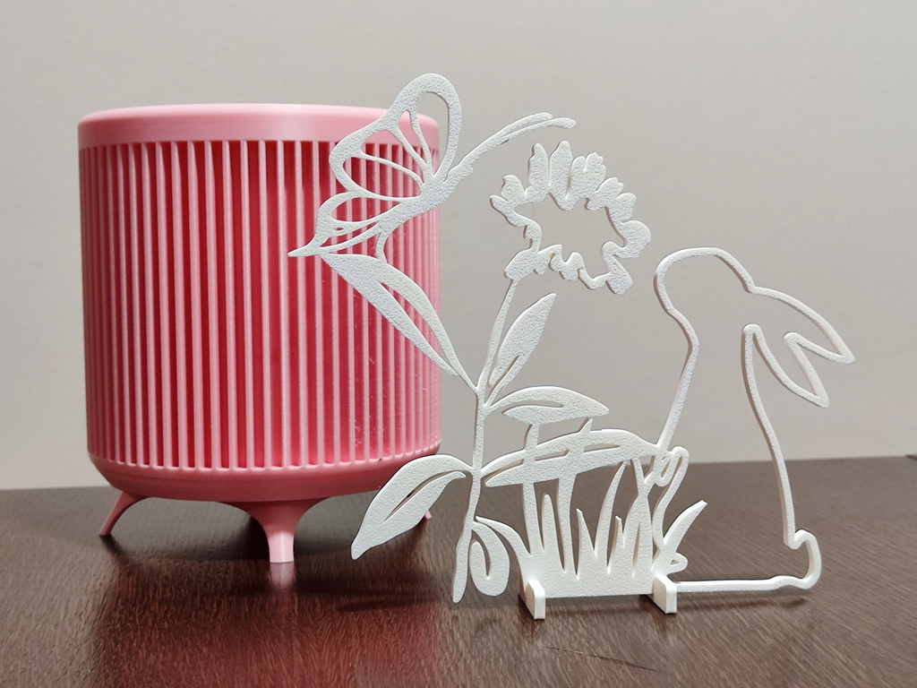 Minimalist 3D Art – Bunny & Nature Scene