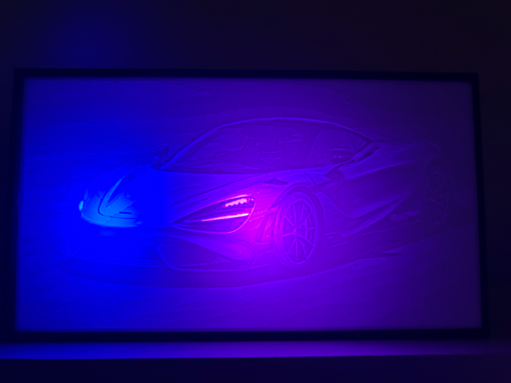 Mclaren 765lt car Light picture (Lithophane)