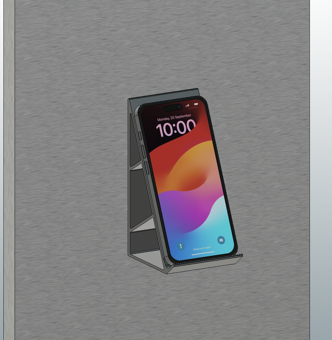 Parametric Phone Holder For Shelf Or Magnets