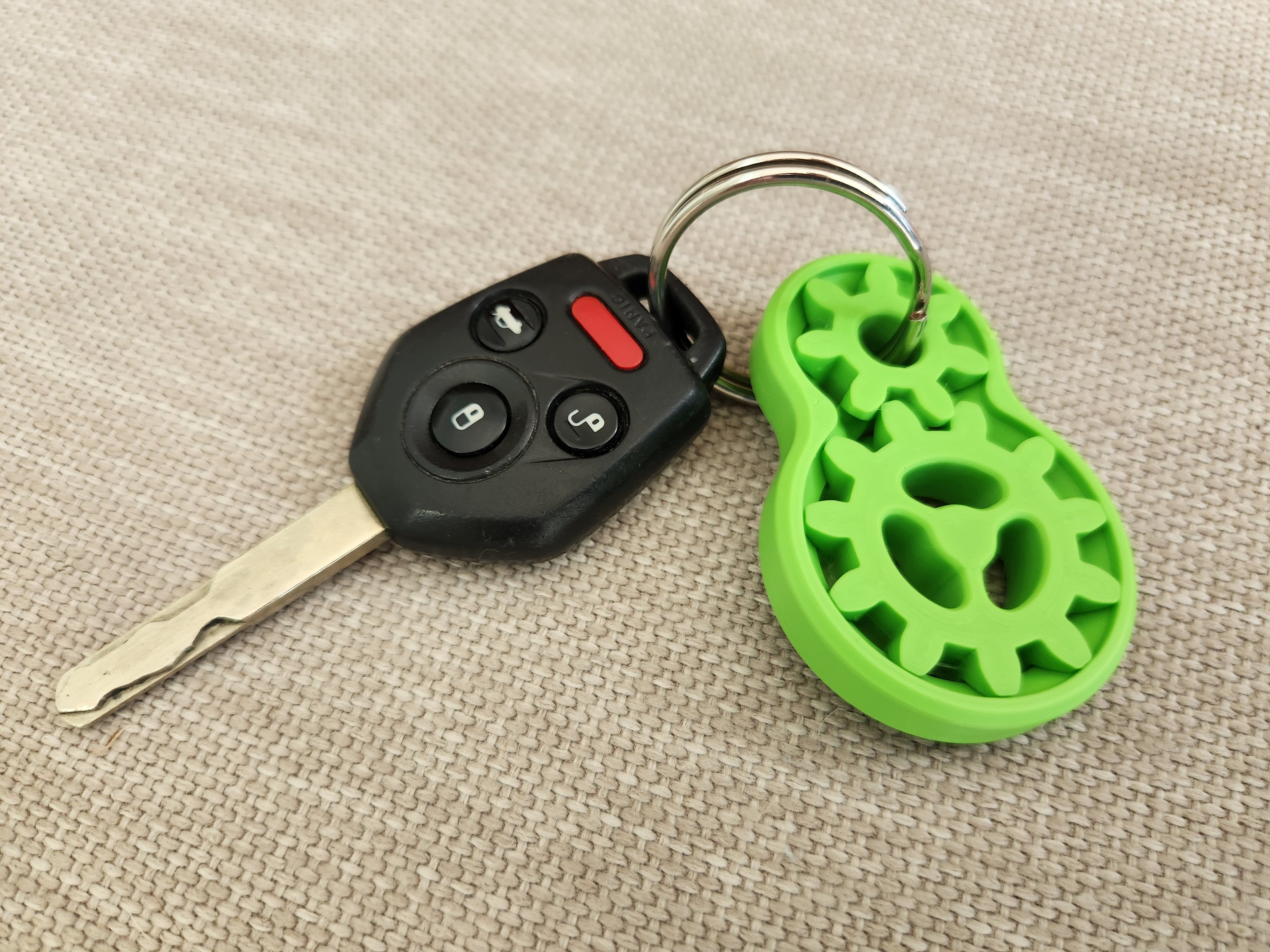 Gear Fidget Keychain Tag