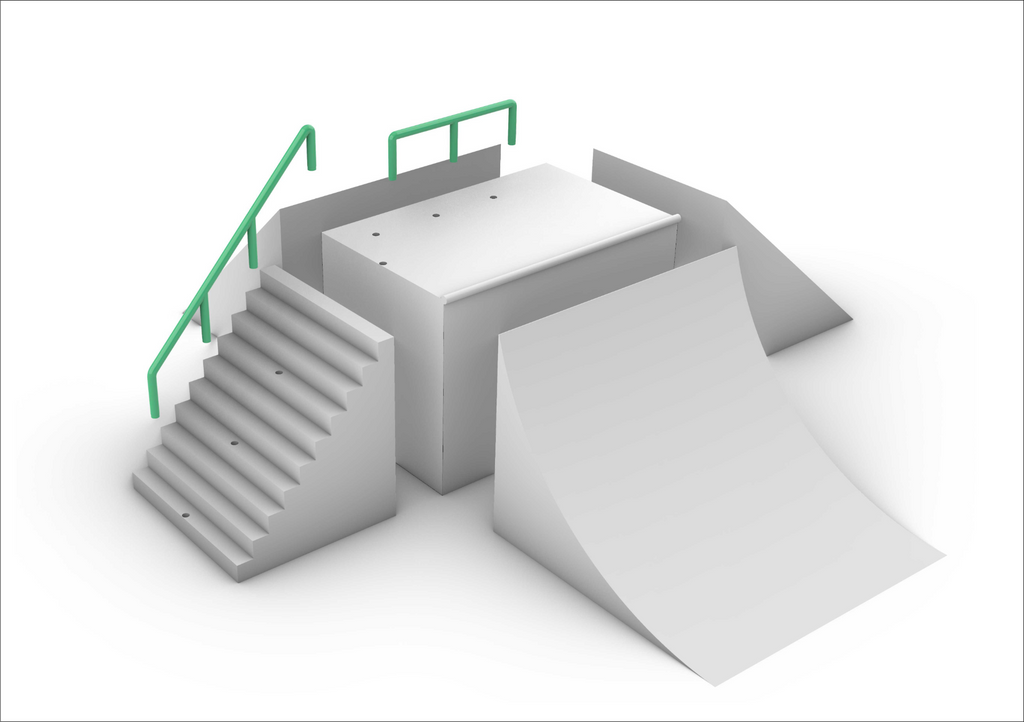 Finger skateboard ramp