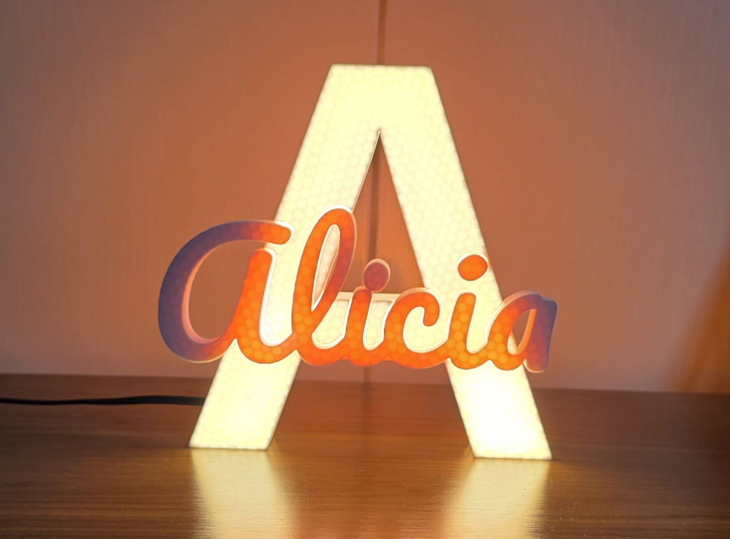 Parametric LED Initial & Name Lamp