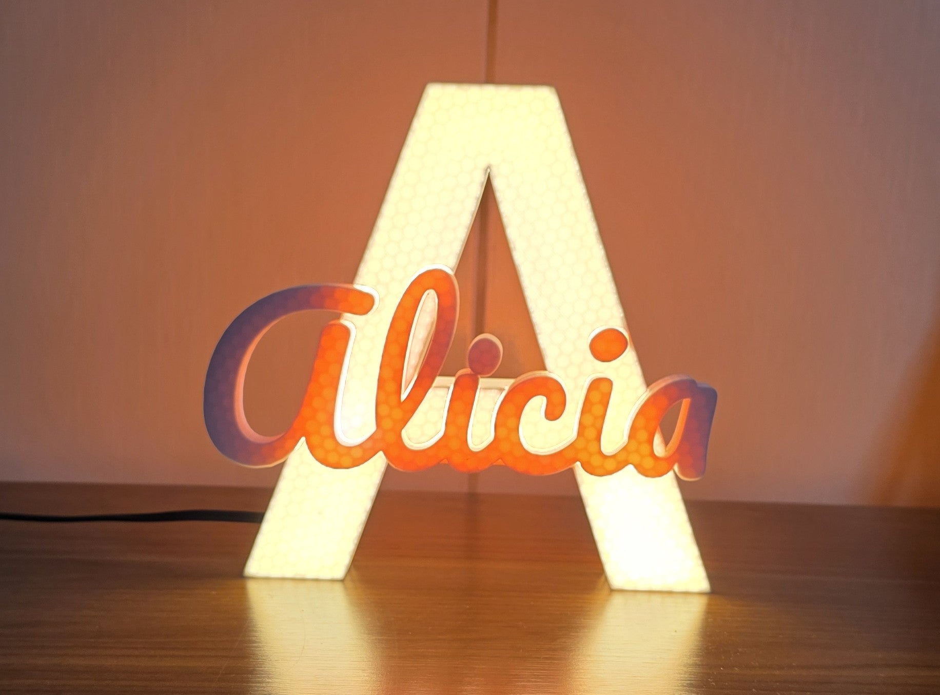 Parametric LED Initial & Name Lamp