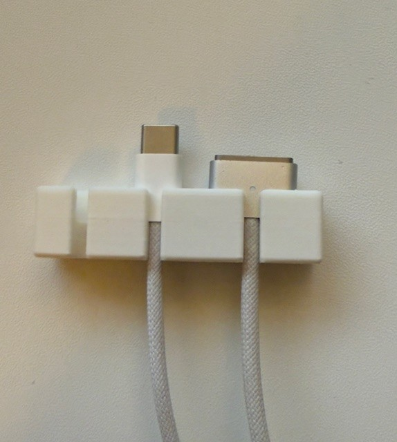 Cable hanger for Macbook charger and Iphone USB-C