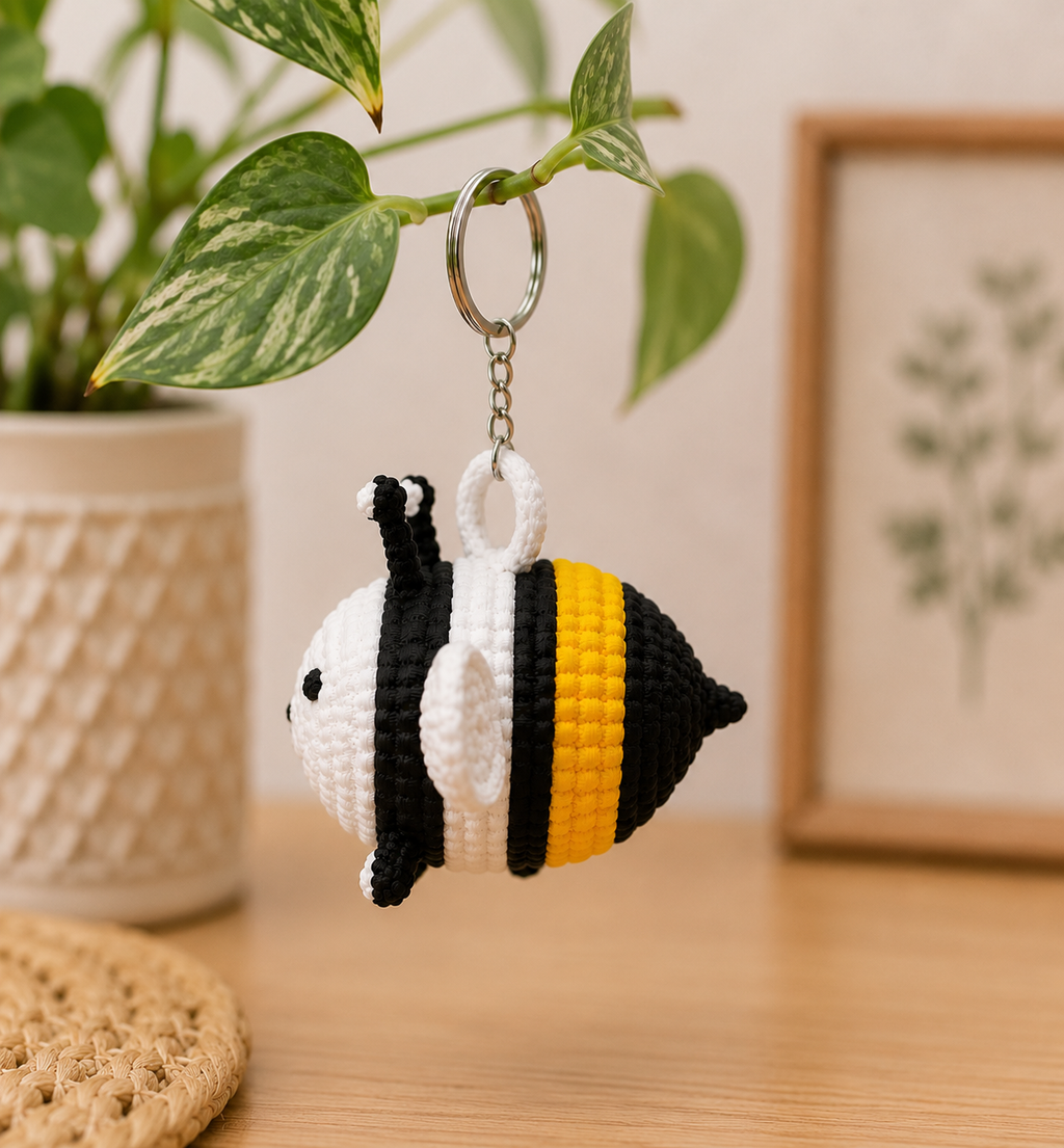 Crochet Bee Keyring