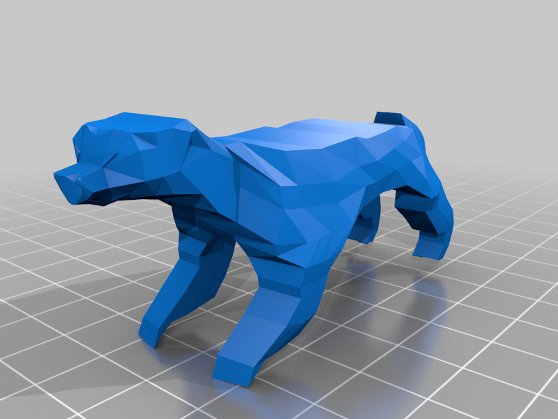 Low Poly Honey Badger for Dual Extrusion