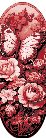 Butterflies among the Roses and other Flowers - Set of 3 Bookmarks