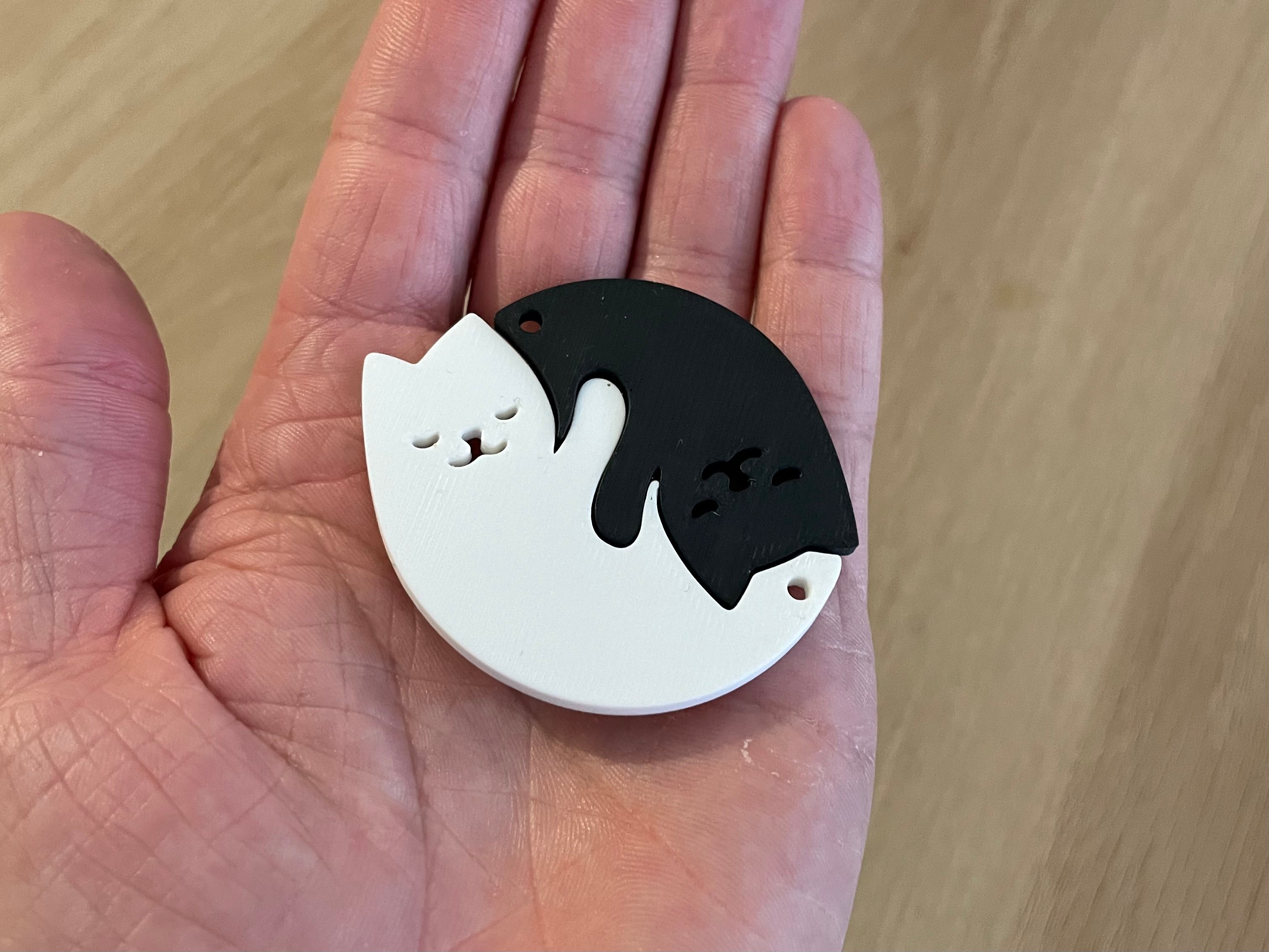 Couple Cats Keychain