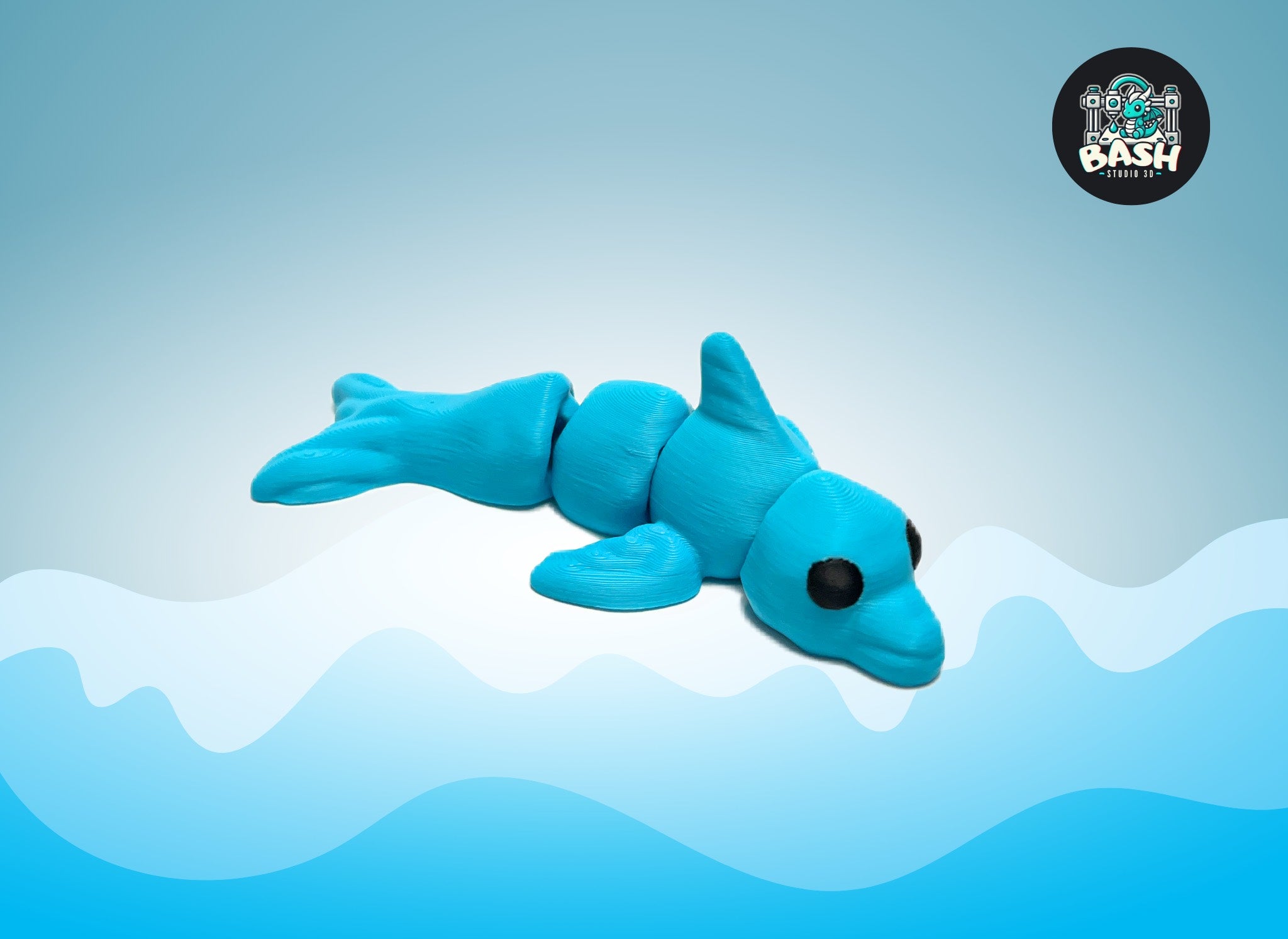 Articulated Dolphin + keychain