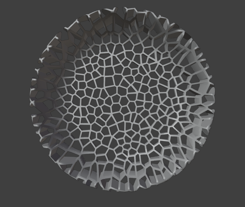Voronoi See Through Bowl - Vertical