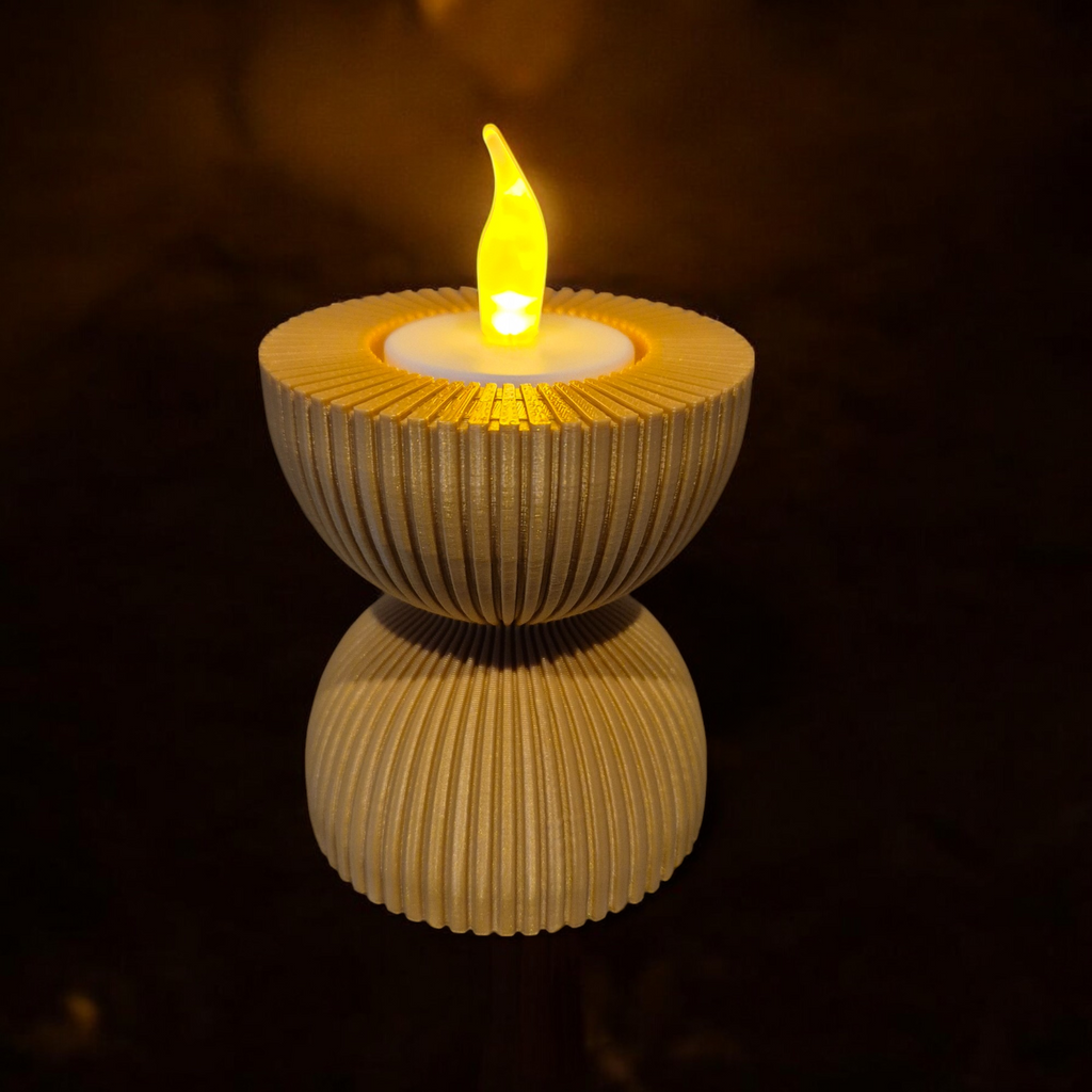 Hourglass Candle Holder - sharp edges