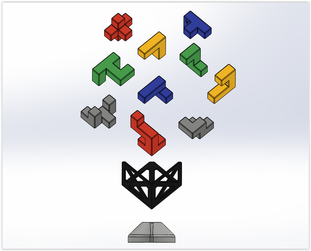 4x4 Cube Puzzle and Holder