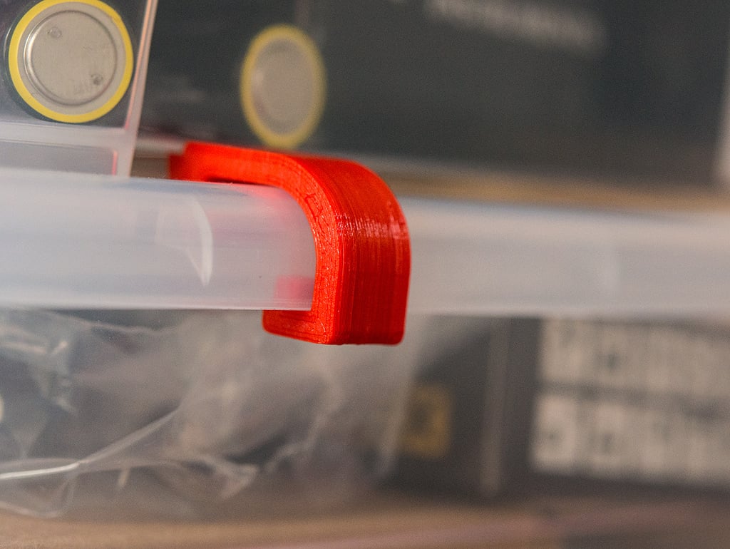 Lid clips for the smaller IKEA SAMLA storage boxes