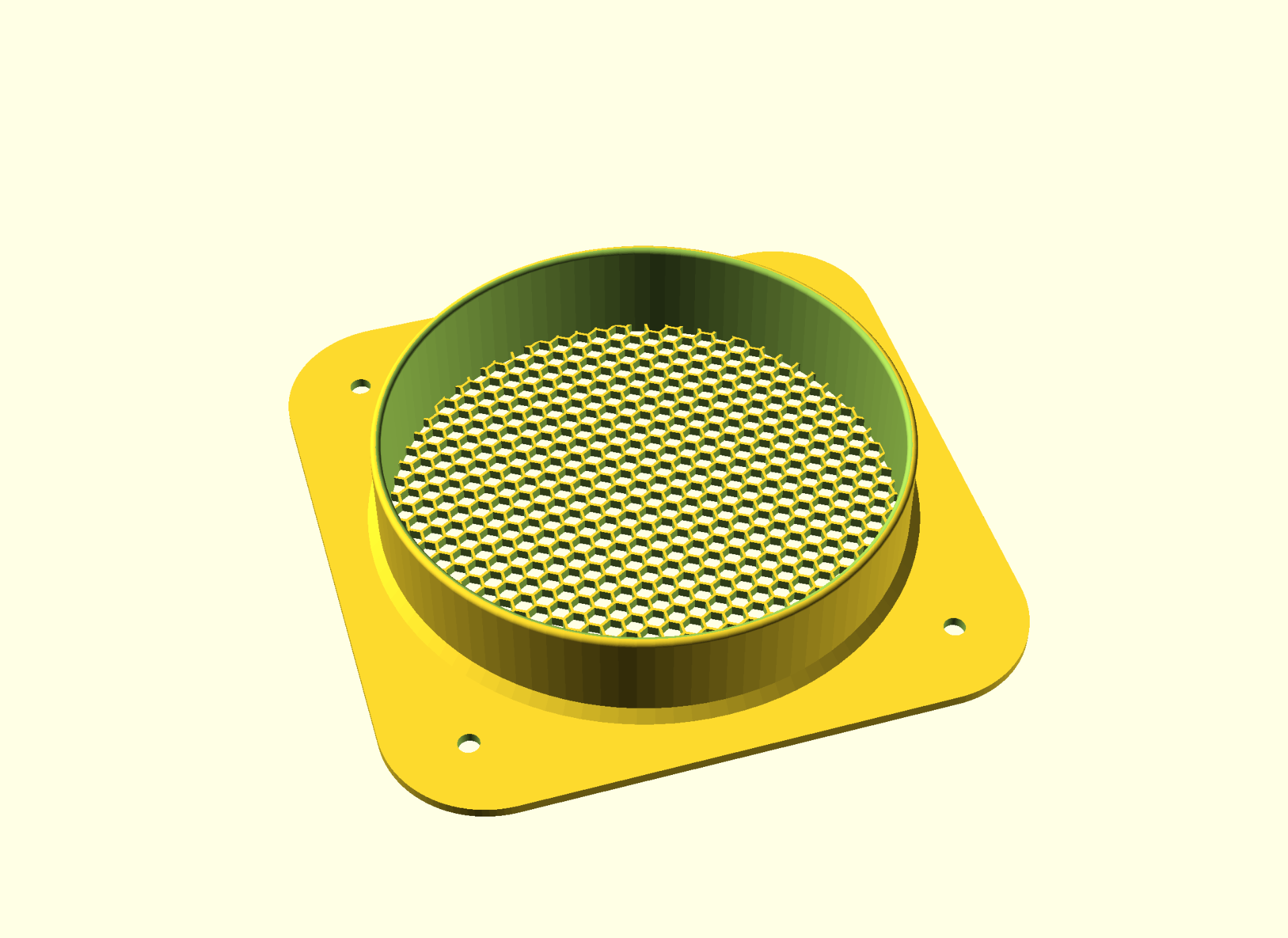 Customizable Exhaust Vent Wall Plate w/ Hex Mesh
