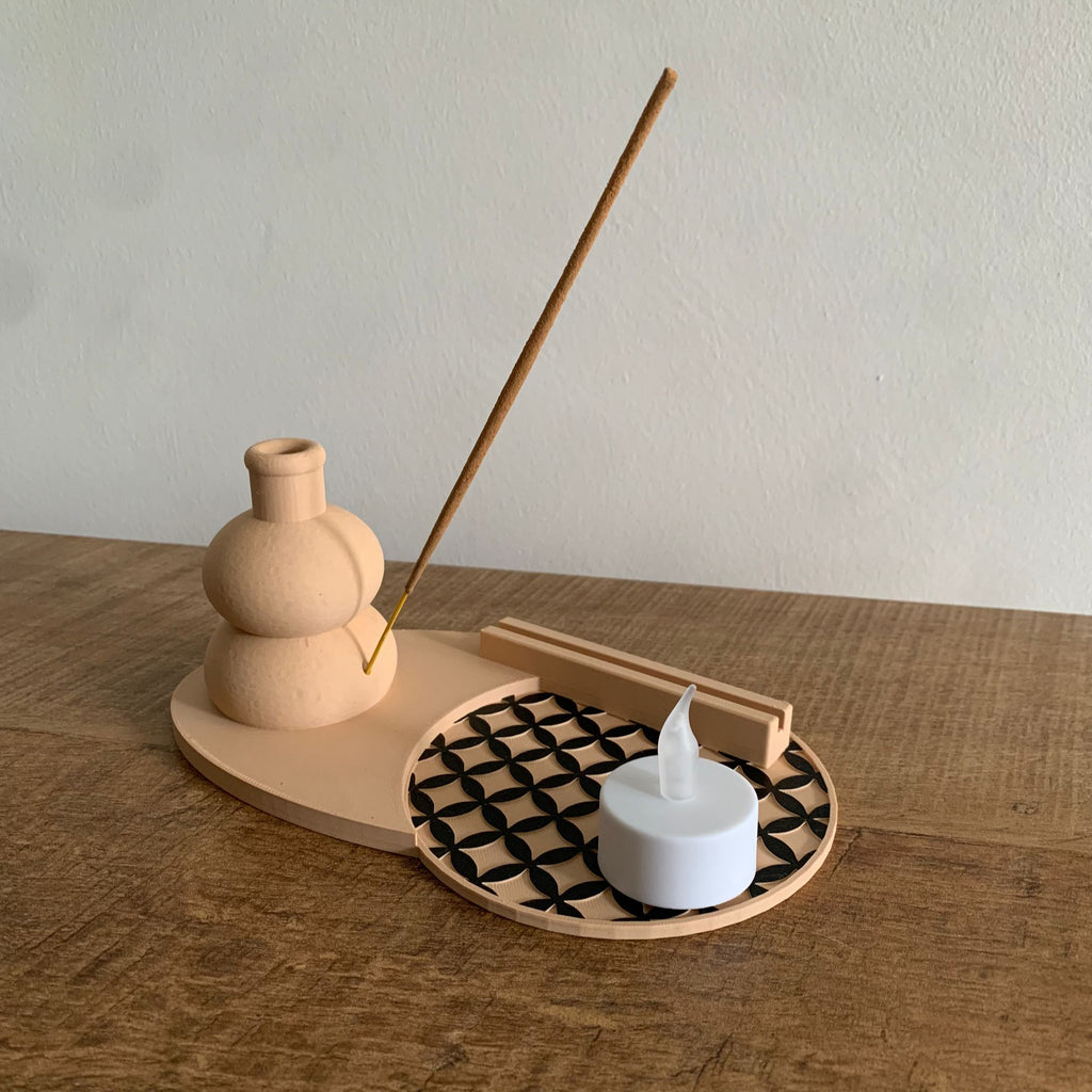 Incense, Postcard, frame and Photo Stand plus vase