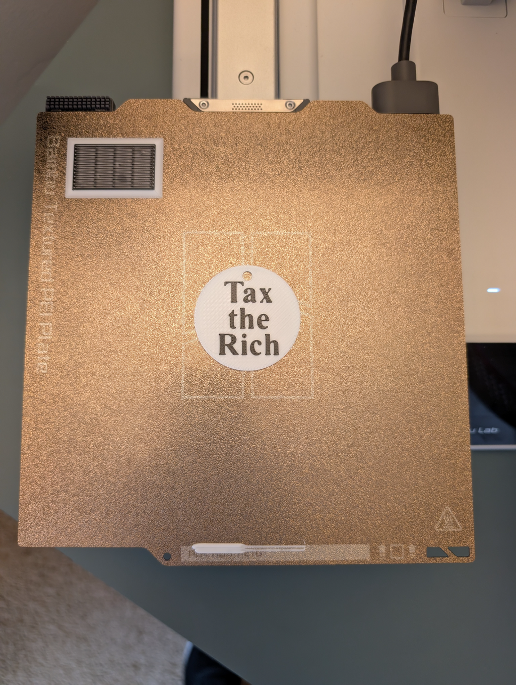 Tax the Rich Keychain in Times New Roman Font