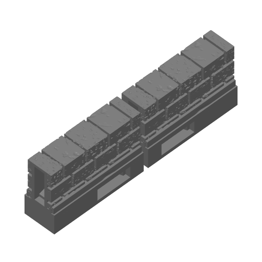 Low-Wall-Narrow w/Base Set| Cut Stone | Openlock 25mm