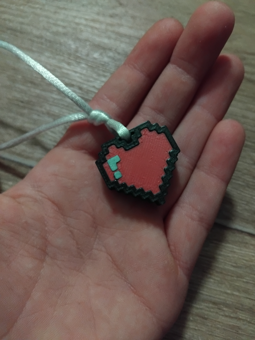 Cute blocky heart necklace