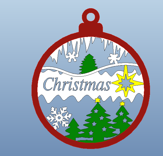 Christmas ornament/decoration with the inscription Christmas