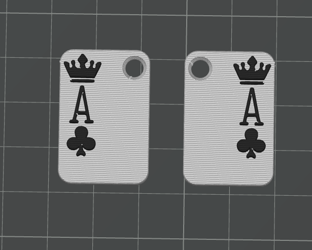 Poker card keychain A