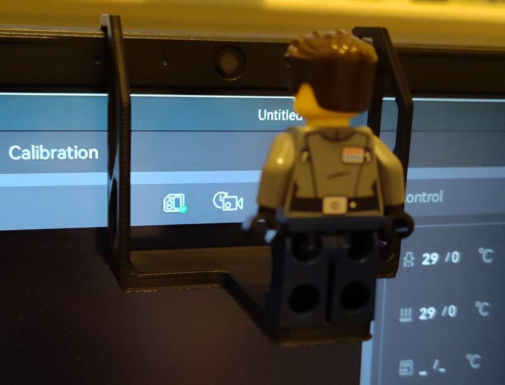 Brick person webcam hanger