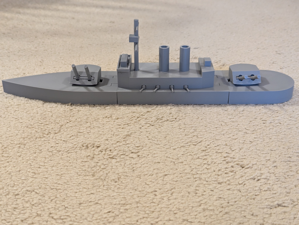Simple Large Battleship (Snapfit Turrets and Hull)