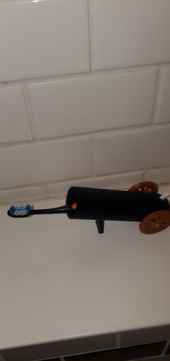 cannon toothbrush holder