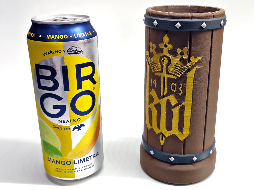 Can Holder – wooden barrel style and KCD logo