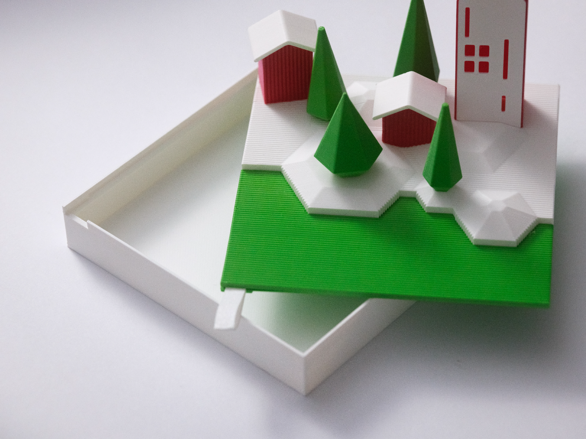 Christmas Village tray decor