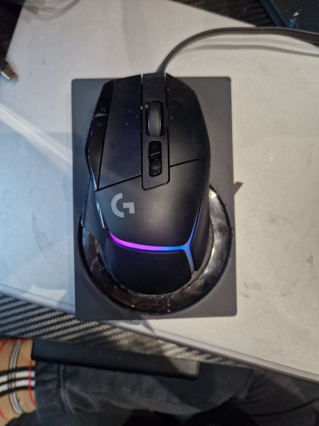 Logitech g502x plus qi charging pad