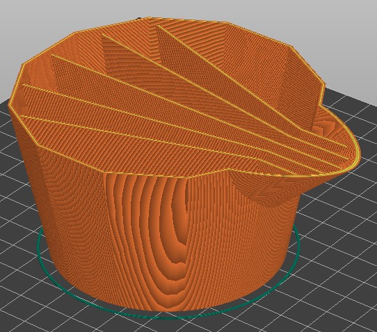 Split cup for Pouring technique 6/4/3/2 chambers